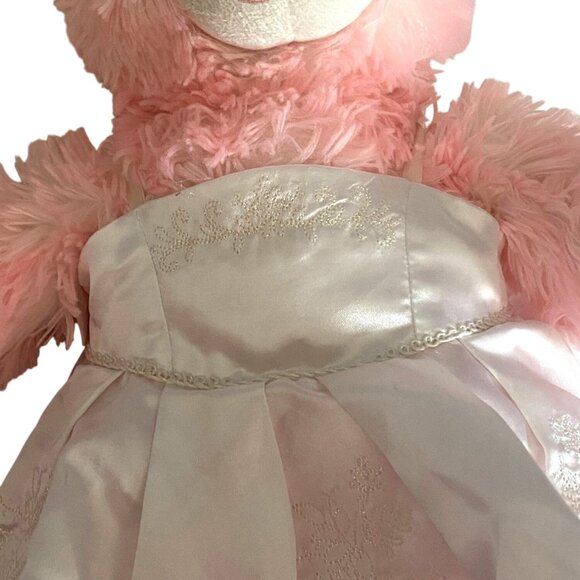 Build-A-Bear Pink Plush Bear W/ White Wedding Dress-17 in-GUC - Picture 2 of 7